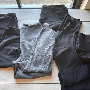 Women's Black and Gray Pants Set
